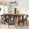Merrick Lane Nathan Set of 4 Solid Wood Dining Chairs with Foldable Design and Elegant Finish